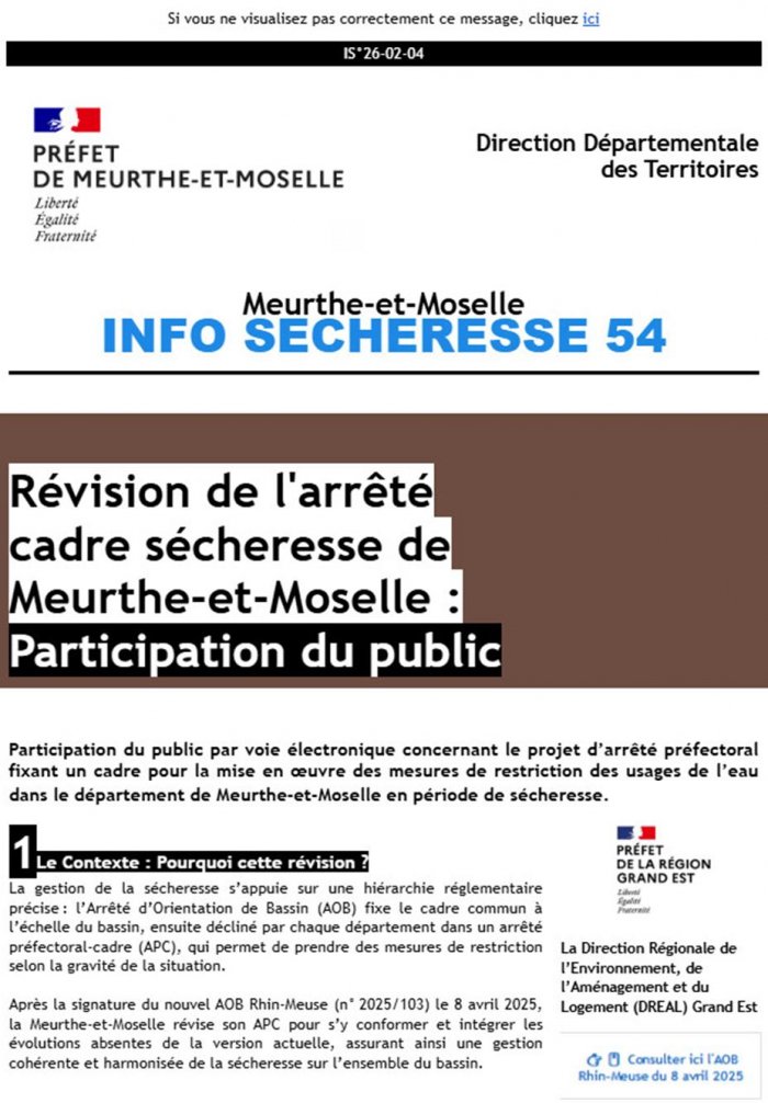 Info sécheresse 1