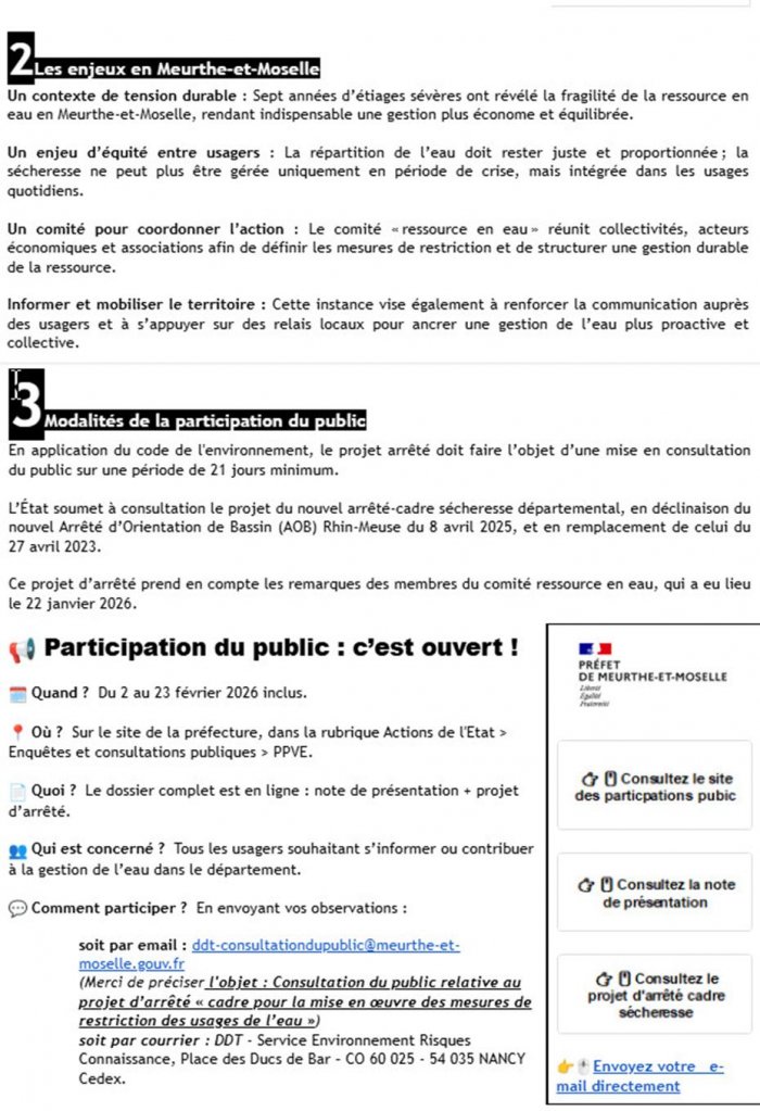 Info sécheresse 2