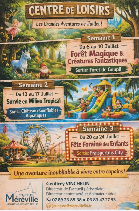 Centre de loisirs flyer